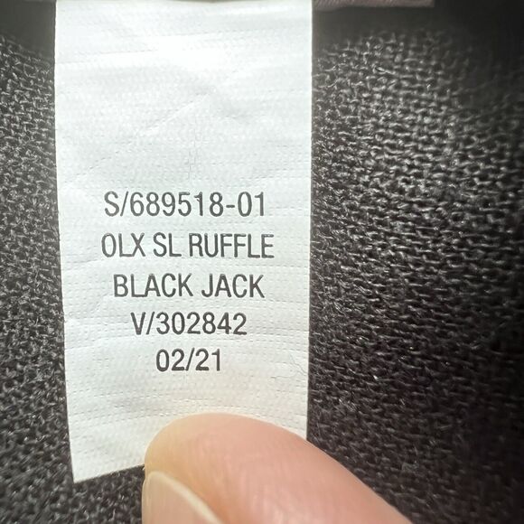 Old Navy Size M in Black Jack Sundress Ruffle Straps V-neck Smocked Linen Blend - Picture 10 of 10